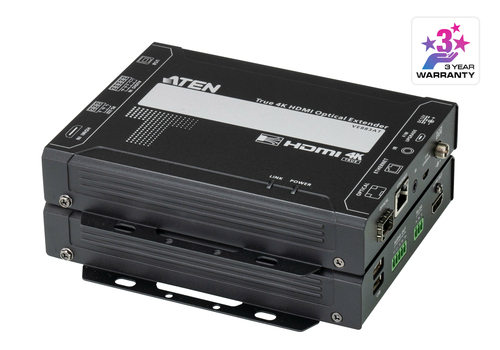 ATEN True 4K HDMI Optical Extender (4K@300m (K1, MM) / 10km (K2, SM)) (VE883AK1-AT-G)
